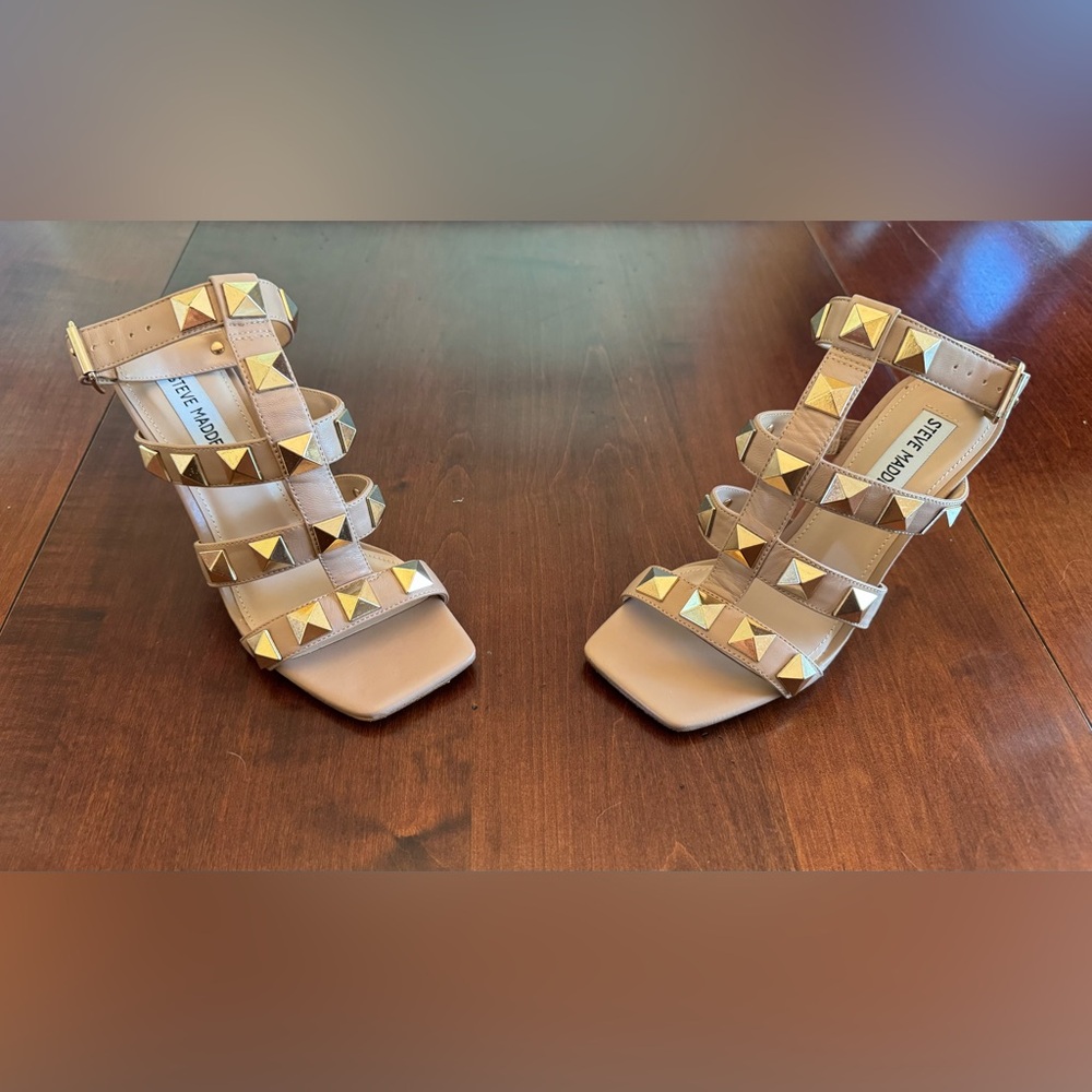 STEVE MADDEN
Capri stud-embellished heeled sandals